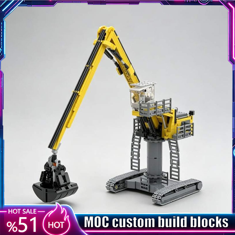 Heavy Equipment Certification - 870PCS 중장비 굴삭기 MOC 건설 차량