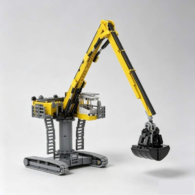 870PCS 중장비 굴삭기 MOC 건설 차량 모델 맞춤 - Heavy Equipment Certification 리뷰 및 가격