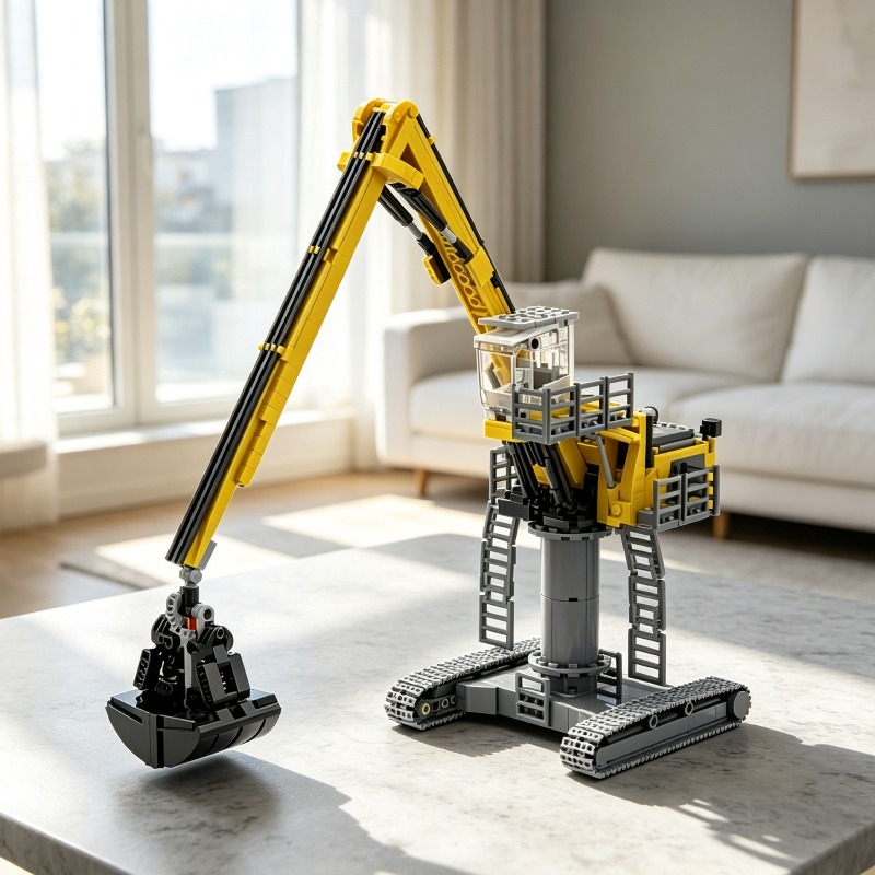 870PCS 중장비 굴삭기 MOC 건설 차량 모델 맞춤 - Heavy Equipment Certification 리뷰 및 가격